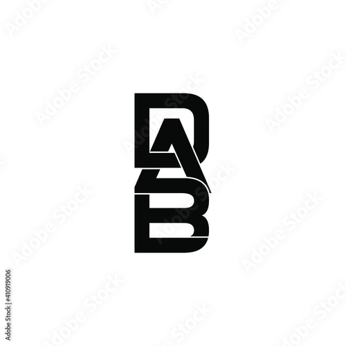 dab letter original monogram logo design