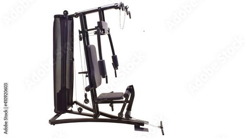 Gym machine isolated on white. Healthy lifestyle. Power sports trainer