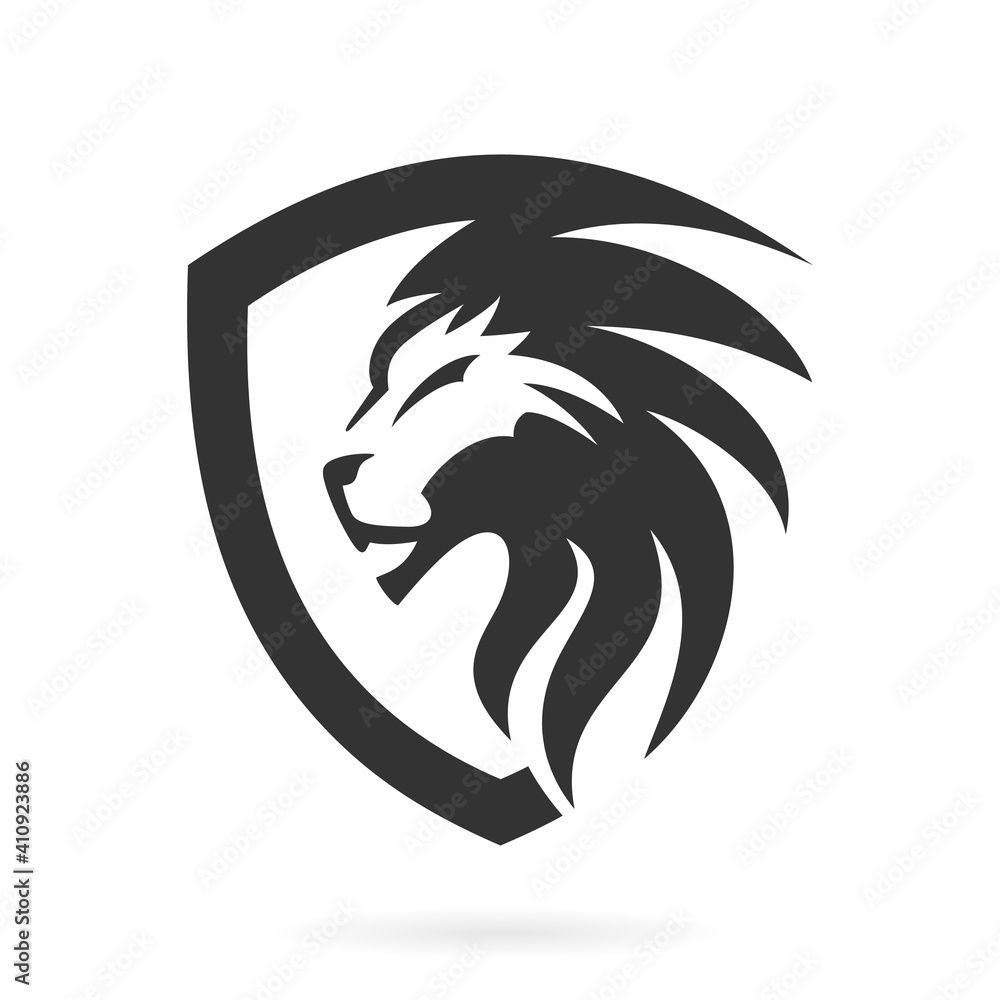 shield abstract lion logo icon shield abstract lion logo icon