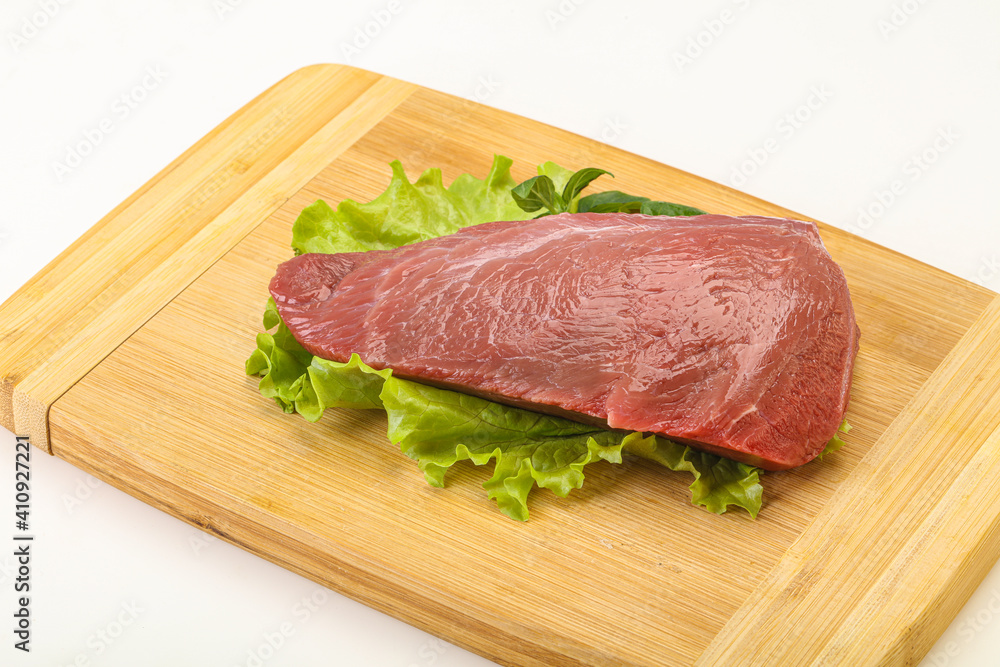 Raw beef piece for cooking