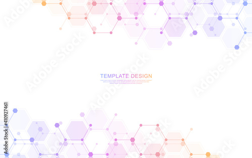 Abstract background of hexagons pattern