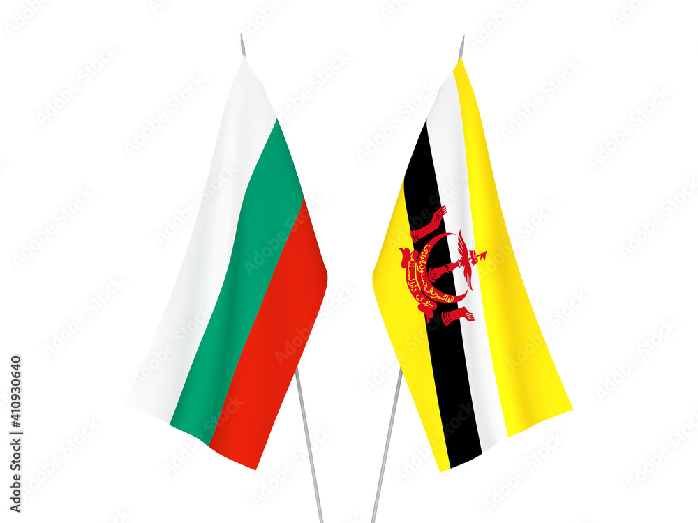 Bulgaria and Brunei flags Bulgaria and Brunei flags