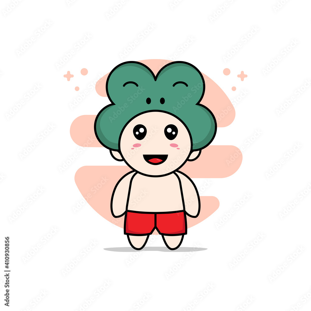 Cute kids character wearing frog costume. Cute kids character wearing frog costume.