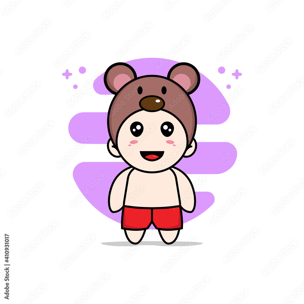 Cute kids character wearing mouses costume. Cute kids character wearing mouses costume.