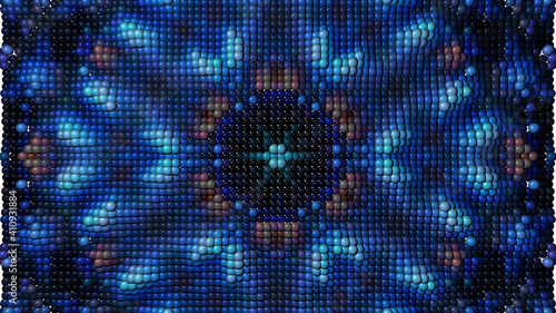 Abstract texture background with blue spheres