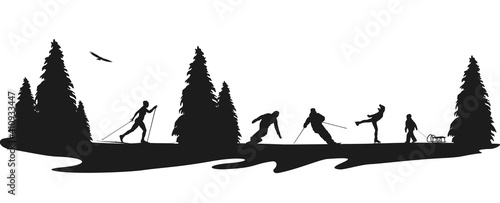 Silhouette-vacances d'hiver