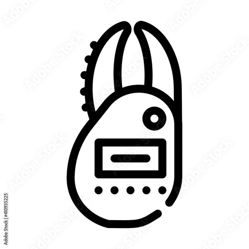 body fat percentage meter device line icon vector illustration