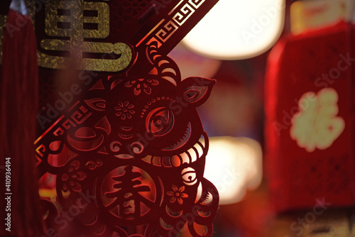 Fotografia, Obraz Decorations, handicrafts at Wanchai Market, Hong Kong, prior to Chinese Lunar Ne