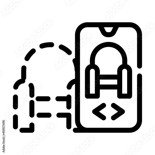 traffic control line icon vector illustration flat