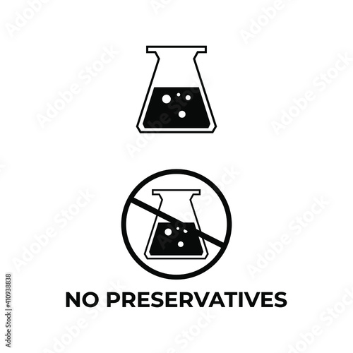 No added preservatives stamp isolated vector icon