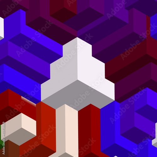 abstract background of multicolored geometric objects 