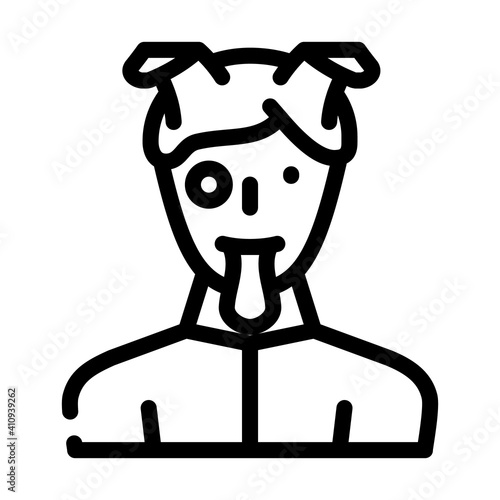 3d tracking line icon vector illustration flat