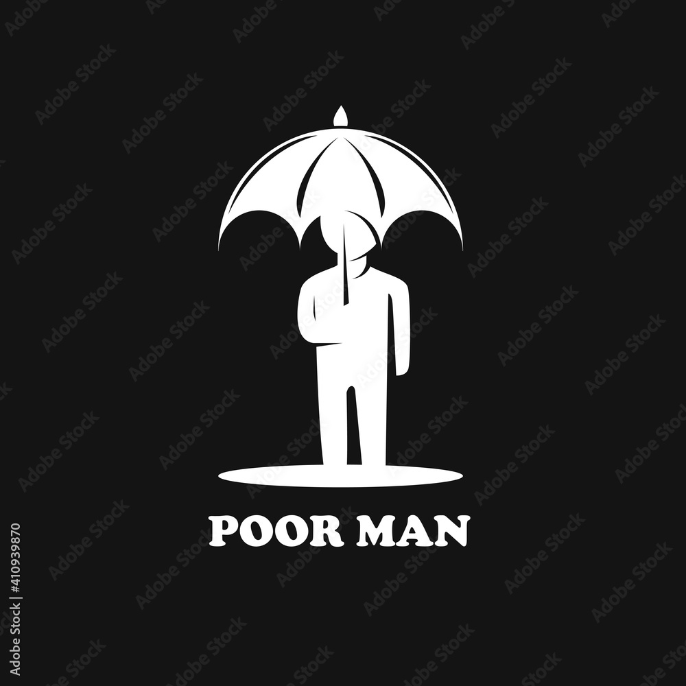 Poor Man Logo Design Vector Poor Man Logo Design Vector