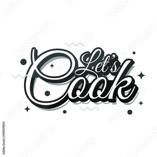 lets cook word text design