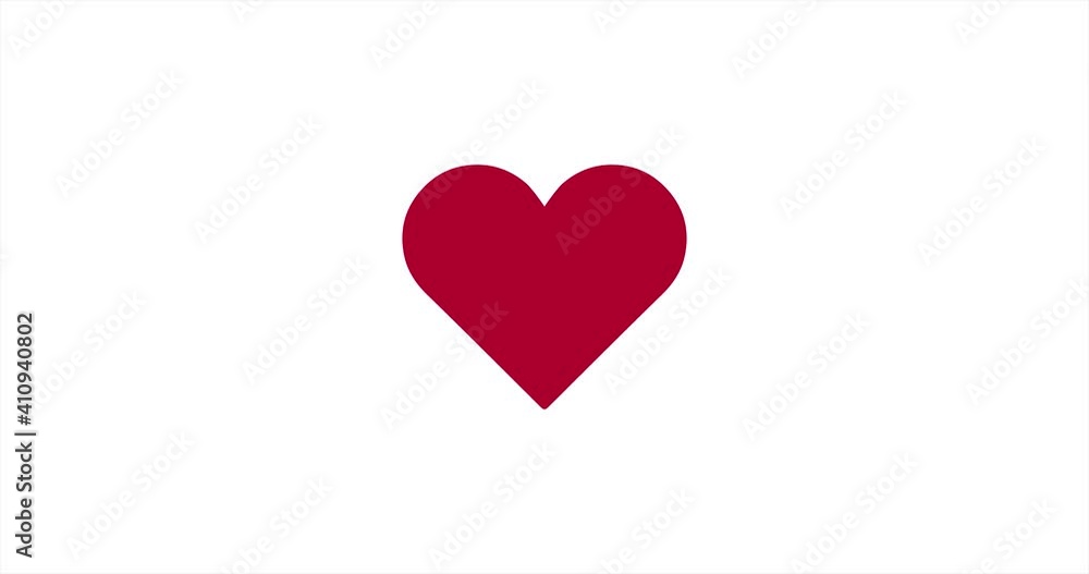 Red beating heart. On white background for Valentines day concept. The 14th of February. Red beating heart. On white background for Valentines day concept. The 14th of February.