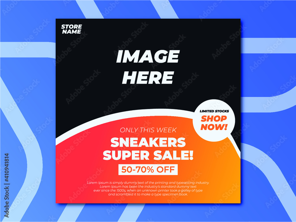 Fototapeta premium Social Media Post Design Template