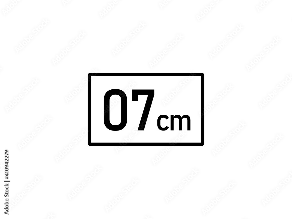 7 centimeters icon vector illustration, 7 cm size 7 centimeters icon vector illustration, 7 cm size