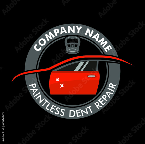 Paintless Dent Repair icon, PDR service symbol, auto shop.