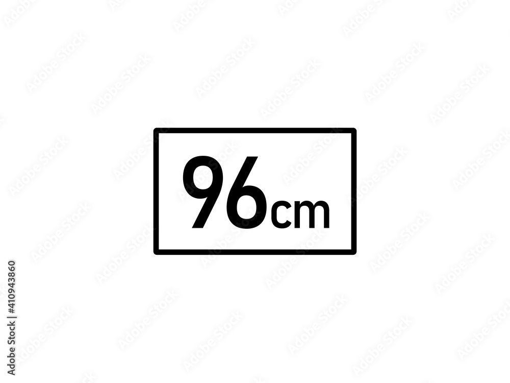 96 centimeters icon vector illustration, 96 cm size 96 centimeters icon vector illustration, 96 cm size