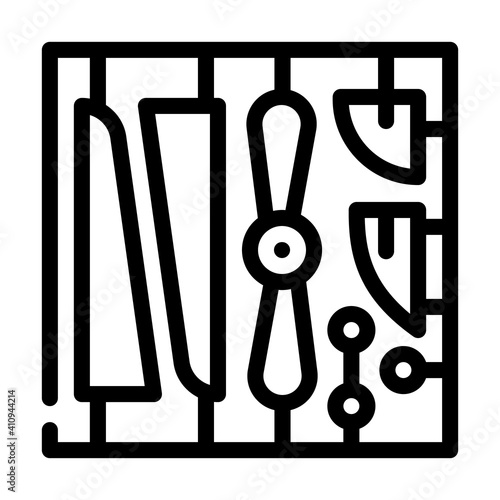 constructor model toy line icon vector illustration flat