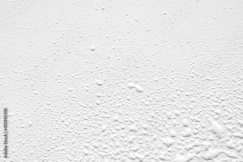 Water drops on white background, macro