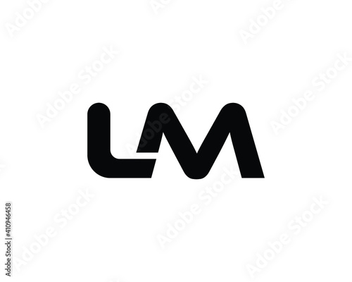 LM ML letter logo design vector template