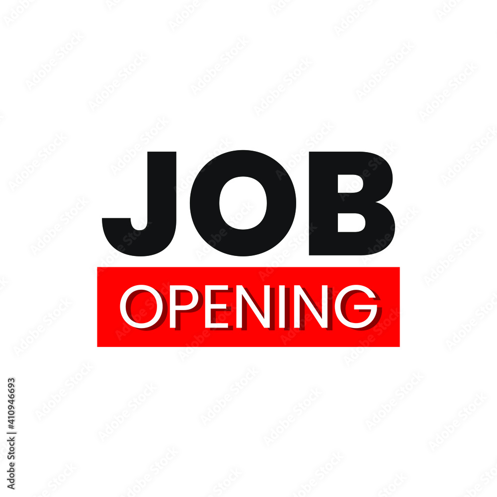 Job opening employment business icon label design vector Job opening employment business icon label design vector
