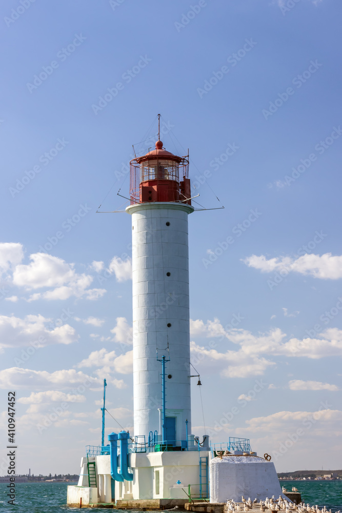 Lighthouse on the Black Sea Port