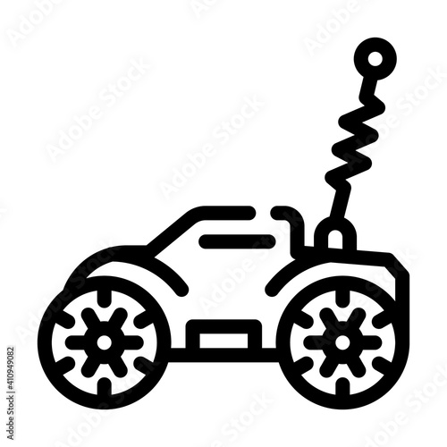 radio controlled car toy line icon vector illustration