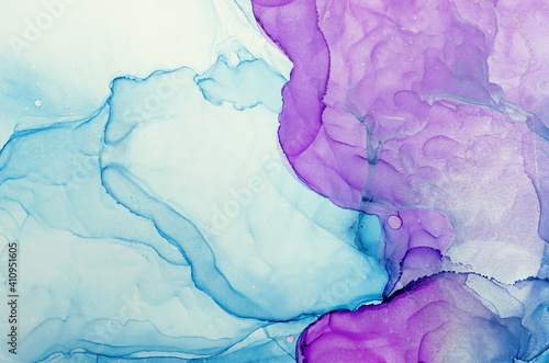 Abstract colorful background, wallpaper. Mixing acrylic paints. Modern art. Marble texture. Alcohol ink colors translucent