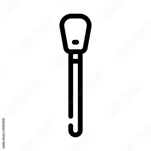 stick for cleaning fragile items line icon vector illustration