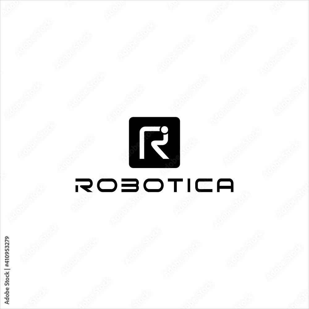 Creative Robotica Logo Design, Future Technology Vector Illustration