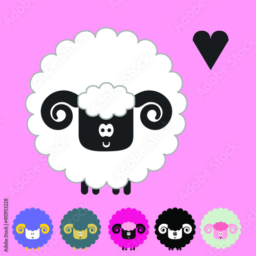 Sheep cartoon  vector art