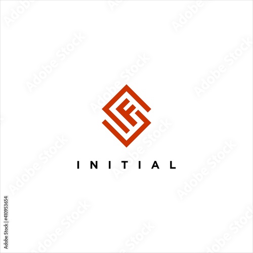 Creative Initial S,SF Logo Design Vector