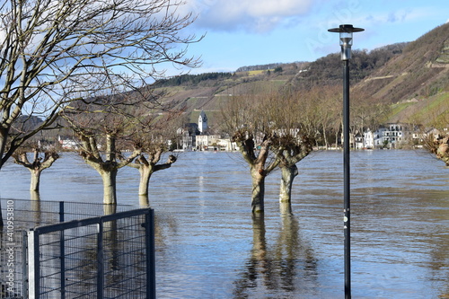 überflutete Rheinanlagen Andernach 2021 photo