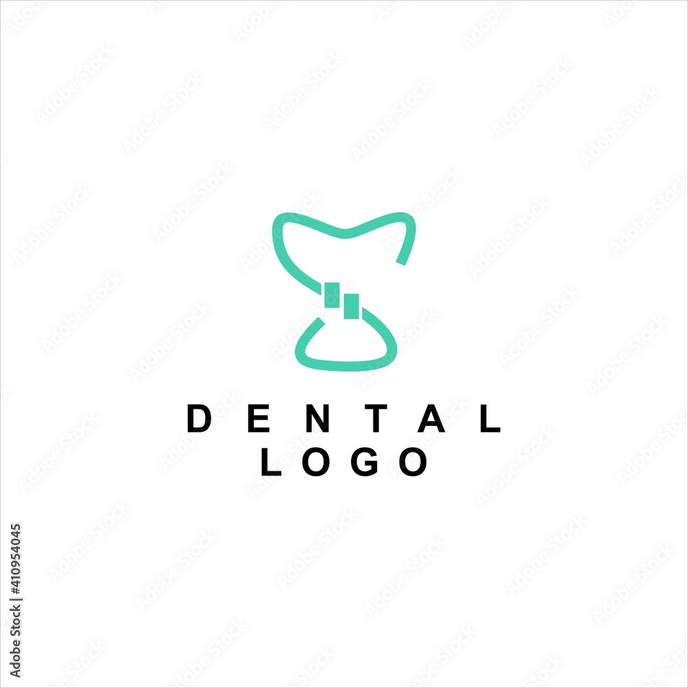 Dental Logo Design with Initial S Shape Vector Dental Logo Design with Initial S Shape Vector