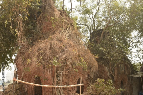 ruined temple at baro ras bari temple complex photo