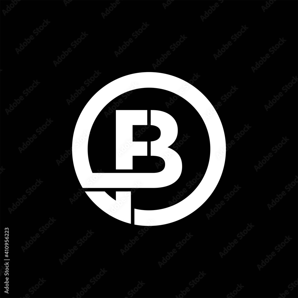 simple typography bold Fb vector logo simple typography bold Fb vector logo