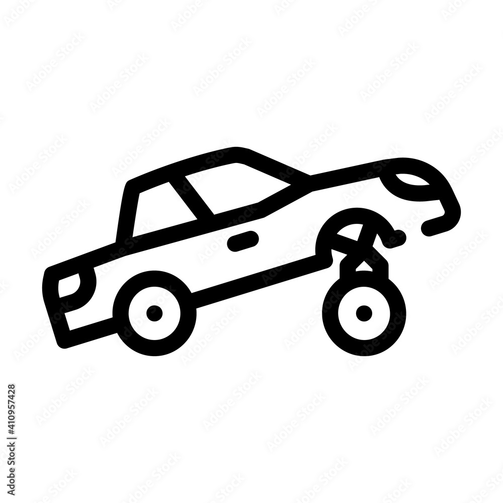 car rapper line icon vector illustration flat car rapper line icon vector illustration flat