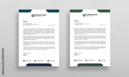 Modern, Professional and Clean Company Letterhead Design Template.