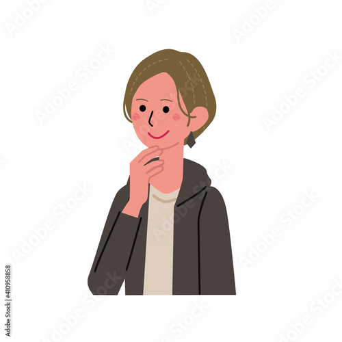 若い女性　20代　30代　イラスト　ポートレート
