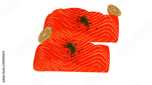 Salmon sashimi