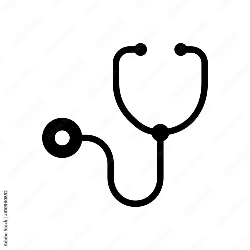 Medical stethoscope glyph icon. Medical sign Medical stethoscope glyph icon. Medical sign