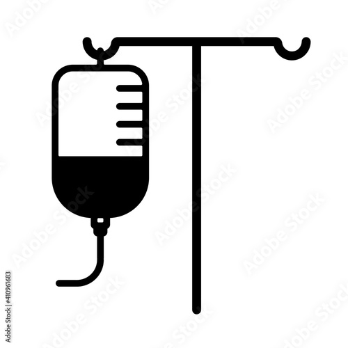 IV Stand vector glyph icon. Medical sign