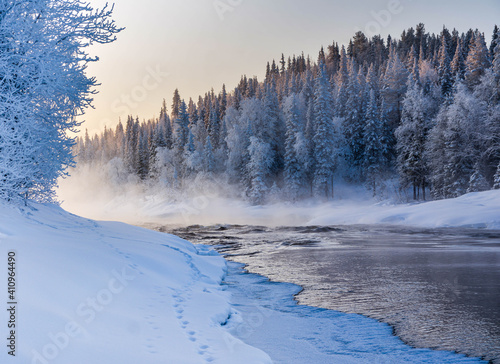 winter landscape with river © Roxifixat