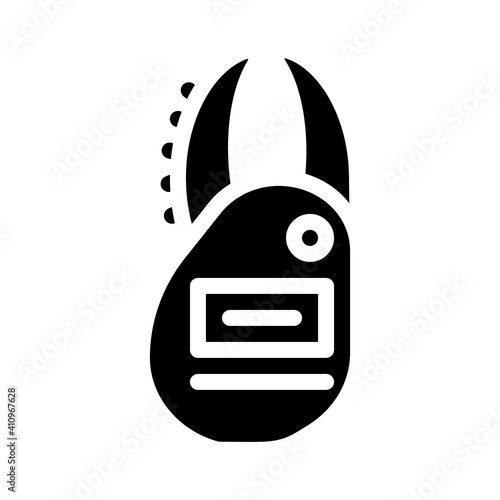 body fat percentage meter device glyph icon vector illustration