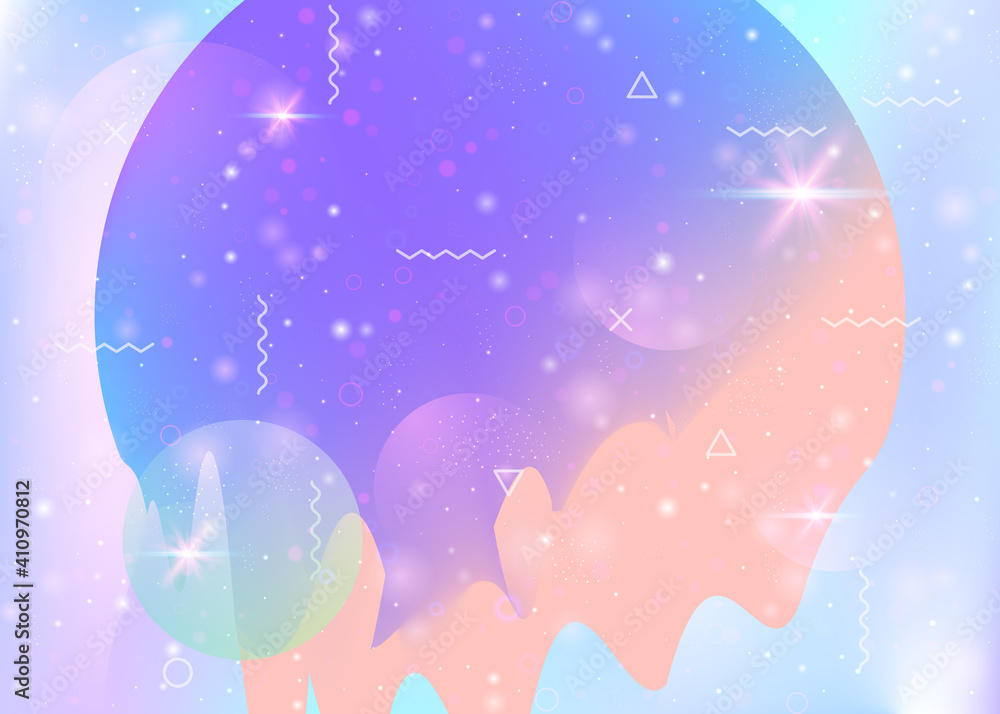 Holographic background with abstract cosmos landscape and future universe. Holographic background with abstract cosmos landscape and future universe.