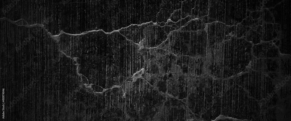 Dark cement background, dark black walls