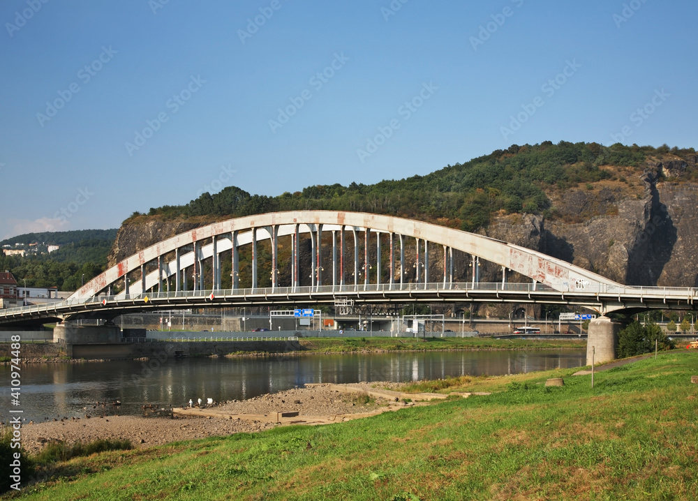 Bridge of Dr. E. Benese over Elbe river in Usti nad Labem. Czech Republic