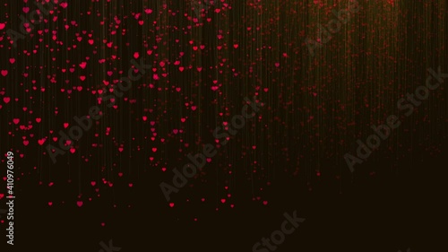 background with heart particles